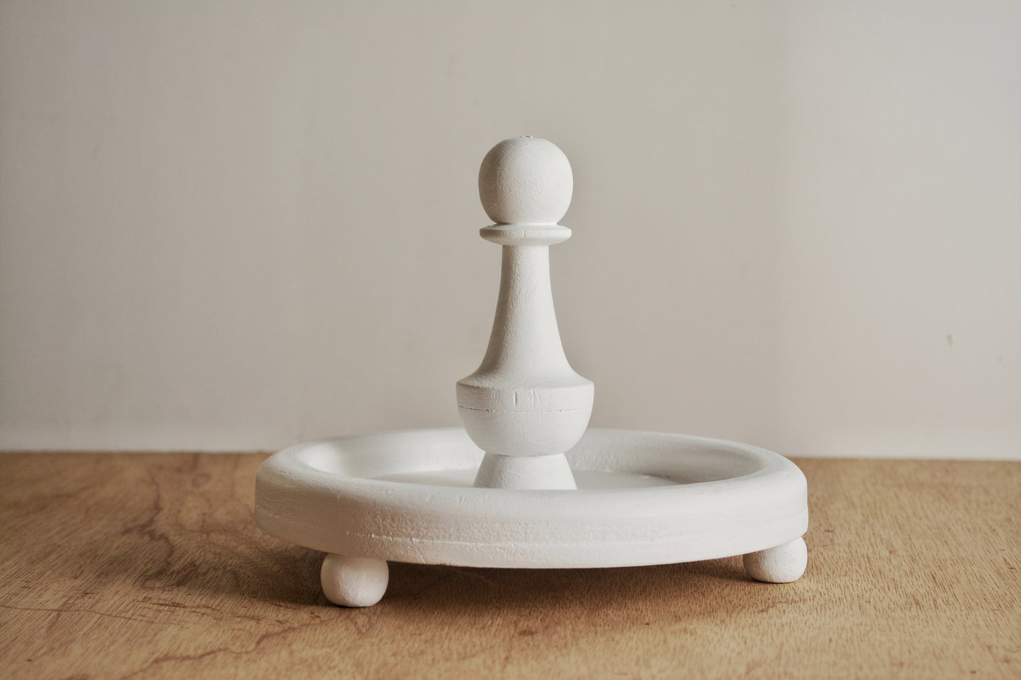 White Serving Tray Stand Set